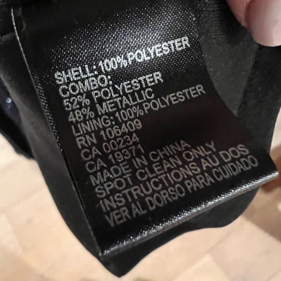 Tahari ASL black dress with metallic sash - Picture 4 of 4